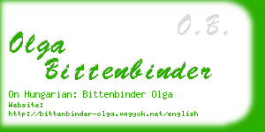 olga bittenbinder business card